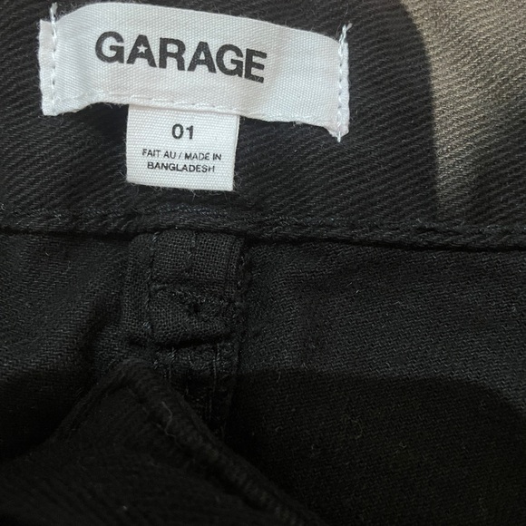 Garage Black Wide Leg Cargo Pants - Picture 2 of 5